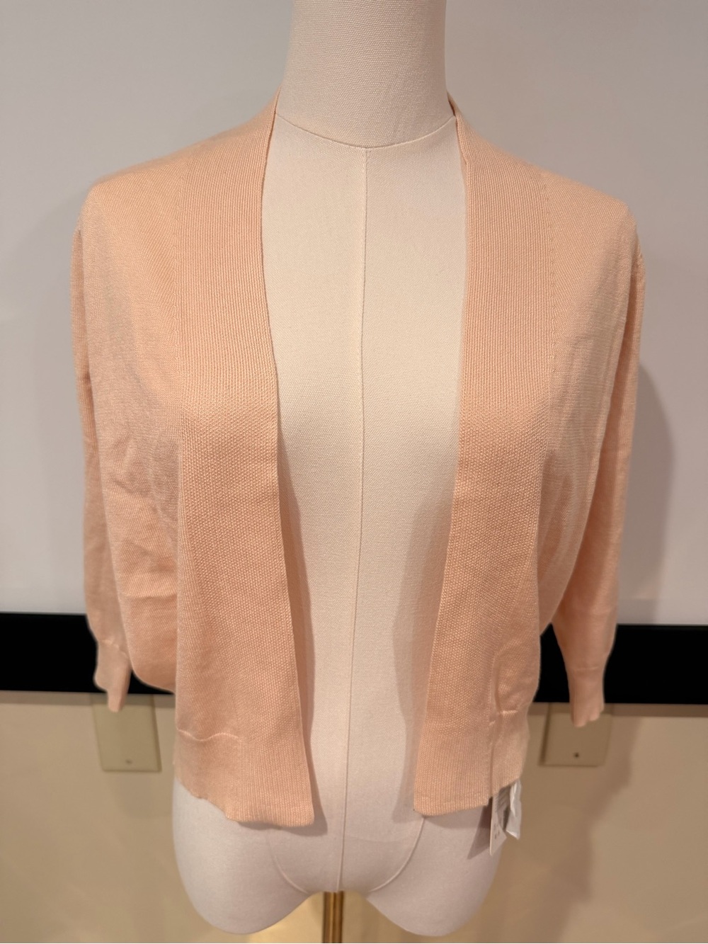 Beige (Khaki) Women’s Open-Front Cropped Cardigan Sweater
